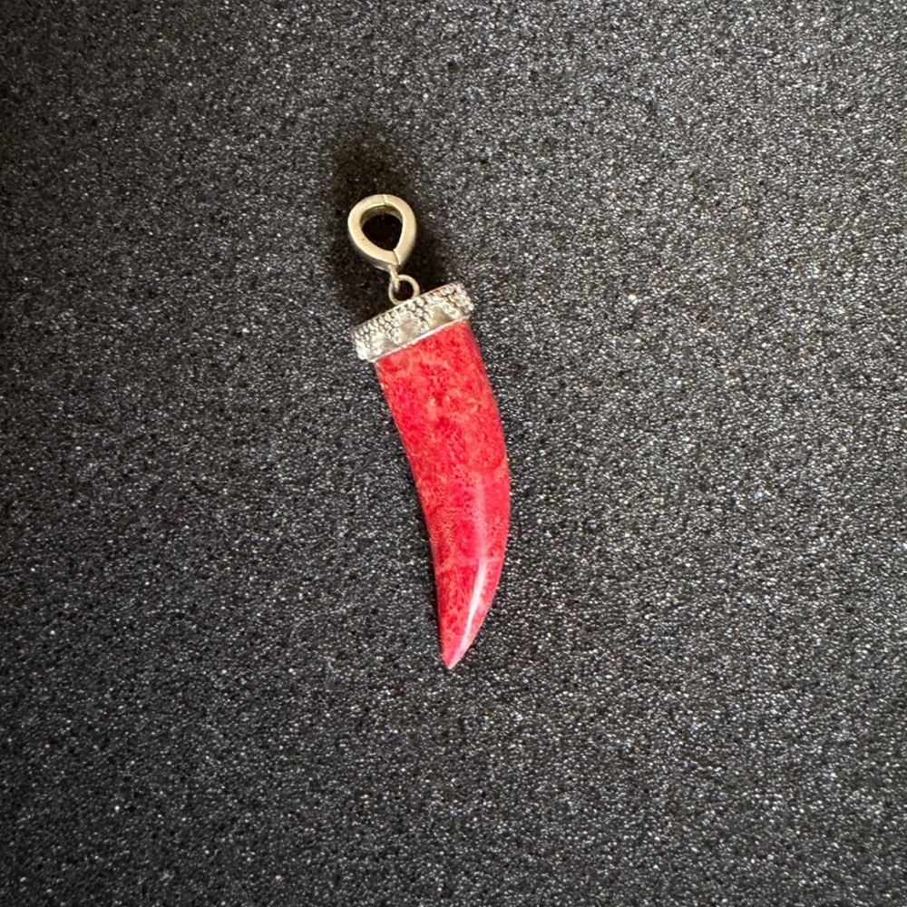 Vintage Sterling Silver Tusk Pendant